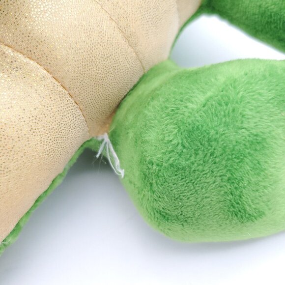 Lambs and Ivy Dragon Plush Green Purple Wings White Hair Gold Sparkle Stomach - Picture 6 of 7